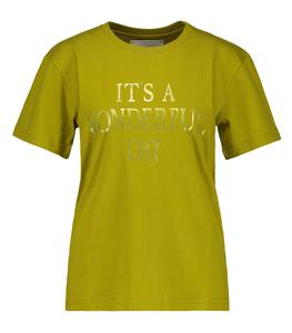 Alberta Ferretti - Femme - S - Tee-shirt It's Wonderful Day, jaune - Jaune