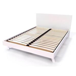 Lit Scandinave 2 places bois massif Viking - 160x200 160x200 Blanc
