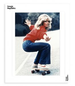 Image Republic - Affiche La Galerie "Farrah Fawcett" 38 x 56 cm - Blanc