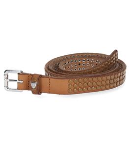 HTC Los Angeles - Femme - 85 - Ceinture en cuir 3000 studs colorblock - Marron