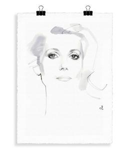 Image Republic - Portrait D3 Catherine Deneuve 56 x 76 cm - Blanc