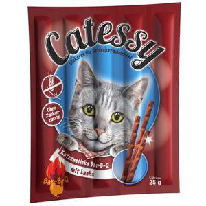 10x5g Bâtonnets à mâcher Catessy, Bar-B-Q saumon - Friandises pour chat