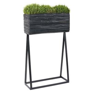 Jardinière sur pied en pneu reclyclé et métal noir Moniek Serax