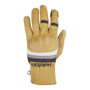 Gants cuir Helstons Mora Air Gold/blanc/gris/noir- T8