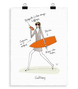 Image Republic - Affiche Eric Giriat 06 Guethary 56 x 76 cm - Blanc