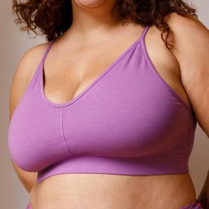 Brassière Coton BIO - Paillettes Violet