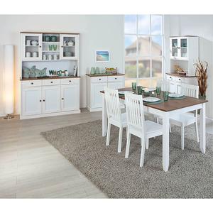 SOCOA - Ensemble Table 160cm + Buffet + 2 Vaisseliers