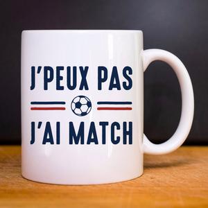 Mug Je Peux Pas J'ai Match - Blanc - Taille TU