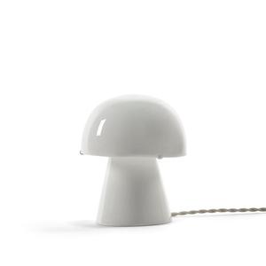 JOE N°1-Lampe à poser Porcelaine H17.5cm Blanc