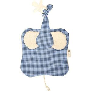 Doudou attache sucette Keptin-Jr Coton Bio Elly Bleu 26 cm - Doudou