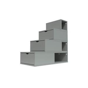 Escalier cube de rangement hauteur 100 cm Gris