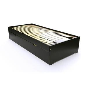 Lit gigogne 80x190 Malo pin massif 80x190 Noir
