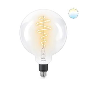 GLOBE-Ampoule LED connectée filament E27 6.5W=40W 470lm dimmable blanc chaud blanc froid Ø20cm Transparent