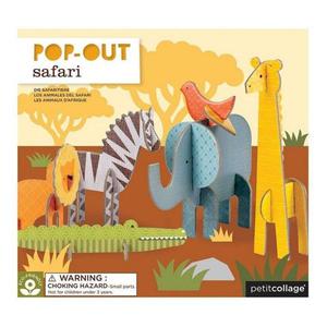 Jouet en Carton Puzzle Pop-out Safari Petitcollage - Puzzles 3D