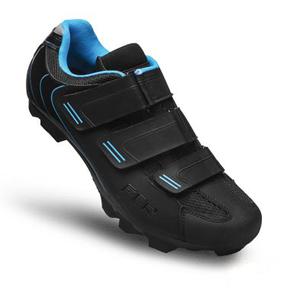 Chaussures VTT FLR Elite F-55 3 Bandes auto agrippantes Noir/Bleu - 37