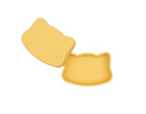 WE MIGHT BE TINY Boite à Goûter silicone - Chat Jaune