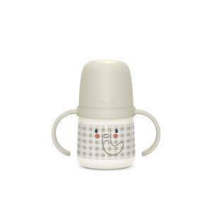 Biberon phosphorescent avec anses et bec silicone Night&Day +6m Elephant
