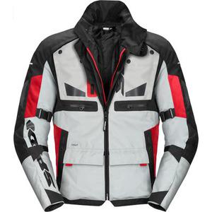 Spidi Crossmaster Veste textile de moto, blanc-rouge, taille L