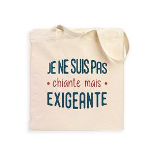 Totebag Je Ne Suis Pas Chiante - Naturel - Taille TU