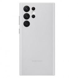 Samsung - Coque Rigide Cuir - Couleur : Gris - Modèle : Galaxy S22 Ultra