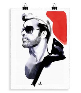 Image Republic - Portrait G3 George Michael 56 x 76 cm - Blanc