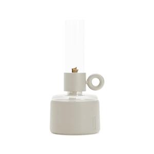 FLAMTASTIQUE-Lampe à poser à Huile Plastique/Verre H22.5cm Beige