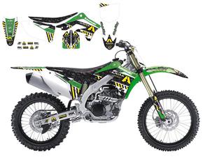 Kit déco + Housse de selle BLACKBIRD Arma Energy KAWASAKI 450 KXF 12-15
