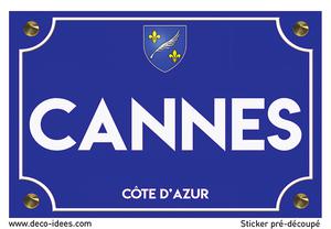 Sticker plaque de rue, CANNES