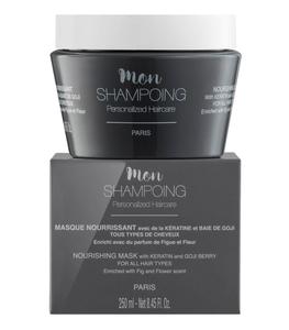 Mon Shampoing - Femme - Masque Nourrissant tous types de cheveux Kératine et Baie de Goji 250 ml - Blanc