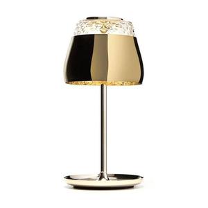 VALENTINE-Lampe à poser LED Cristal/Métal H45cm Doré