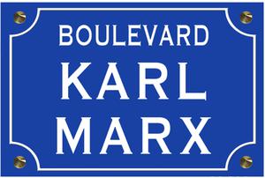 Sticker, plaque de rue, KARL MARX