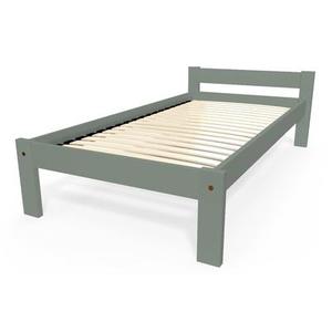 Lit 90x190 enfant en bois hêtre Simply - Gris