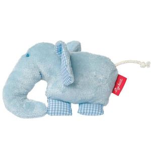 Sigikid Hochet éléphant Bleu Coton Bio - Hochet bébé Bio