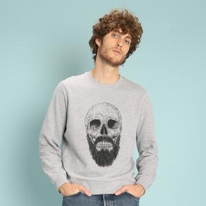 Sweat Homme - Hipster Barbe - Gris Chiné - Taille M