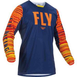 Fly Racing Kinetic Wave Maillot de motocross, bleu-orange, taille XL