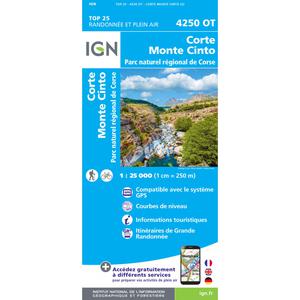 Carte ign 4250OT Corte Monte Cinto