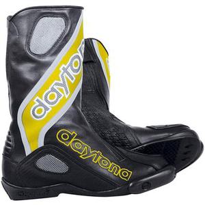 Daytona Evo Sports Bottes de moto, noir-jaune, taille 44
