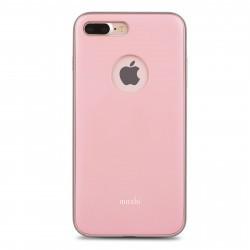 Moshi - Coque rigide bords souples Moshi iGlaze Rose Apple Smartphones iPhone 8 Plus Polycarbonate Renforcée 34-50€ Moshi