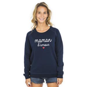Sweat Femme - Maman D'amour - Navy - Taille L
