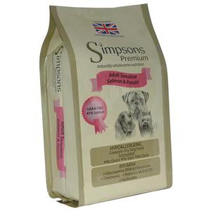 12kg Adult Sensitive Simpsons Premium Saumon/pommes de terre Croquettes pour chien