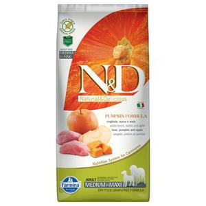 2x12kg Farmina N&D Adult Medium & Maxi potiron, sanglier, pomme - Croquettes pour chien