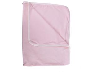Popolini Couverture Velours de Coton - 90 x 70 cm - Rose