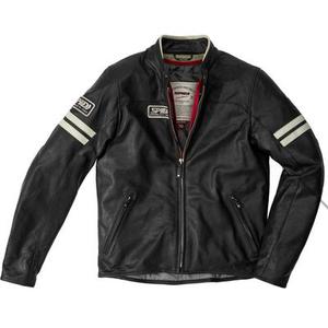 Spidi Vintage Veste en cuir de moto, noir, taille 50