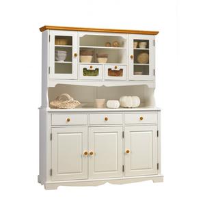 Buffet Vaisselier Blanc et Miel 5 Portes