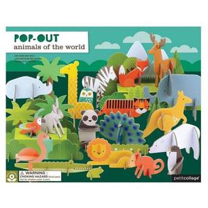 Jouet en Carton Puzzle Pop-out Deluxe Animaux du monde Petitcollage