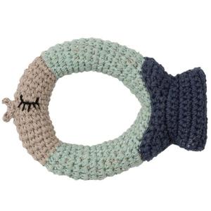 Hochet en Crochet Hoppa Poisson Coton Bio GOTS - Hochets bébé