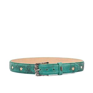 Mexicana - 75 - Ceinture en cuir Star Sonora Turquoise - Vert