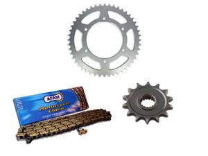Kit Chaine Acier Origine AFAM 125 CL3A 2005 (SHUNLAN) 15/43 dents A428R1-G (renforcée)