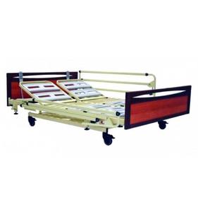 Lit double médicalisé Harmonie Twice Euro 3000 panneaux "Louis II" Merisier Jaune de Zinc 2 fonctions - 180 cm