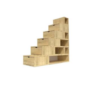 Escalier cube de rangement hauteur 150cm Miel